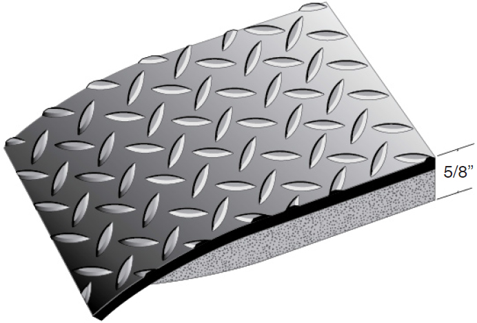 Rhino Anti-Fatigue Mats Black 3 ft. x 8 ft. x 1 in. Diamond Plate